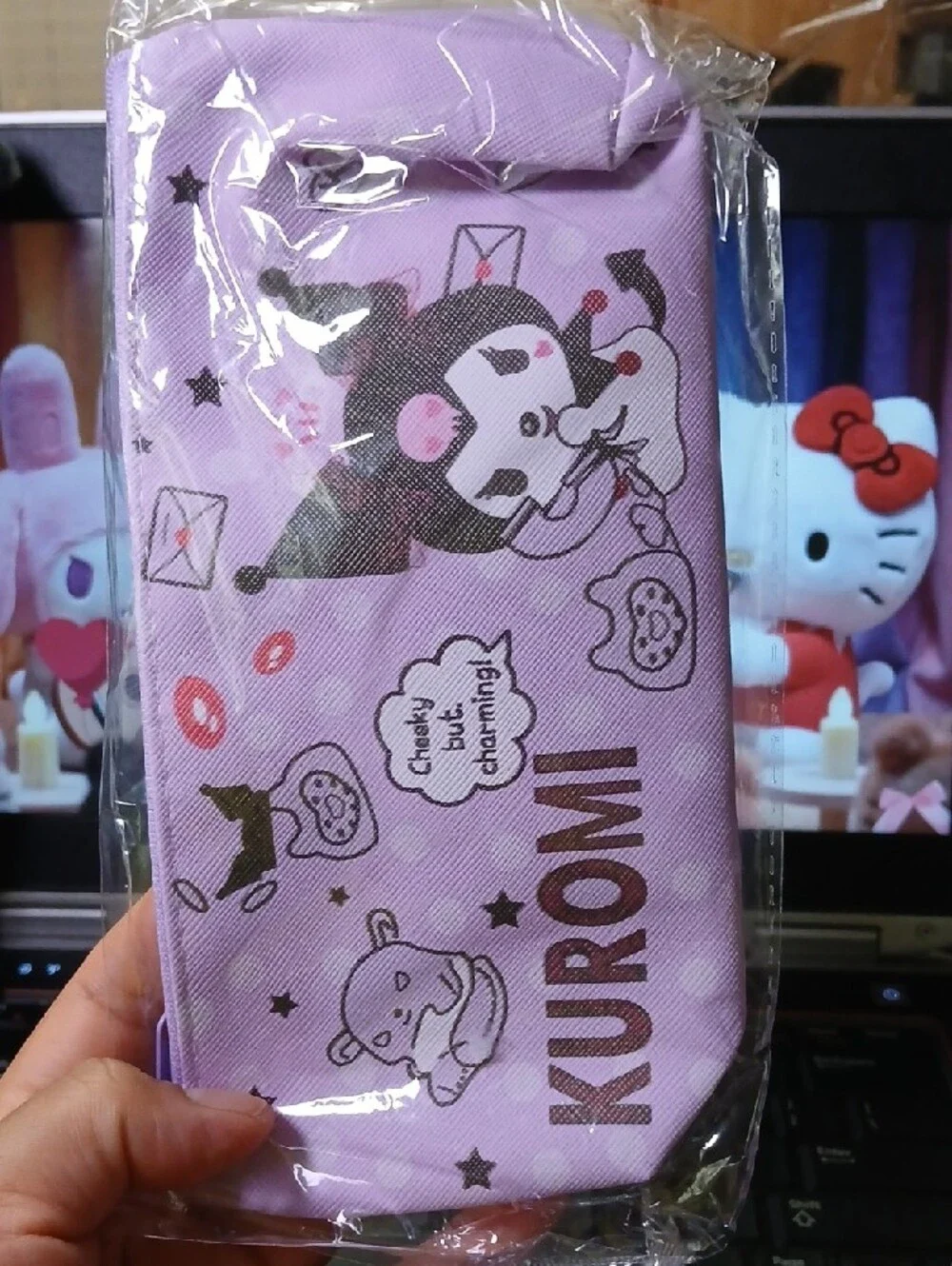Kuromi Lavender Pencil Case Cosmetic Bag
